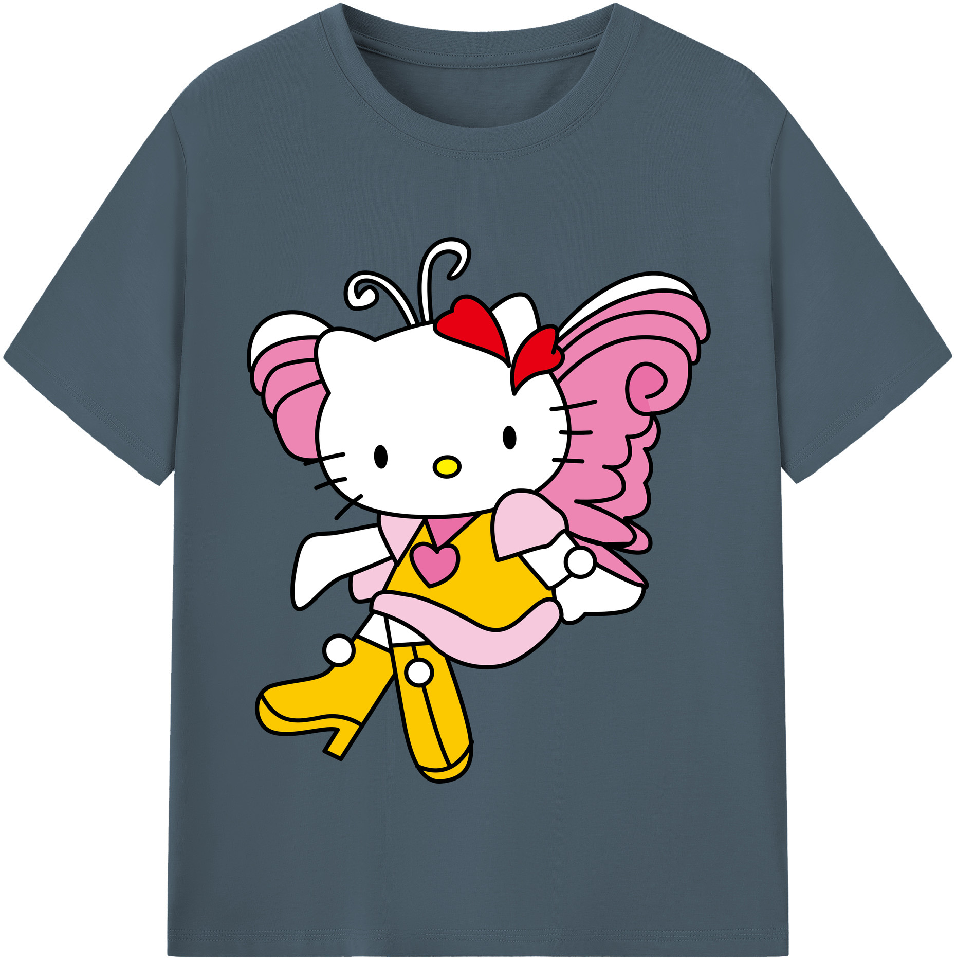（画像用） Hello Kitty ハローキティ 綿100％半袖Tシャツ（フロントプリント）